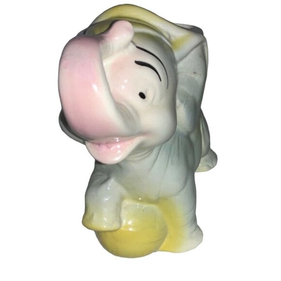 Ceramic Elephant Planter With Hand-Painted Details Vintage - Picture 4 of 11